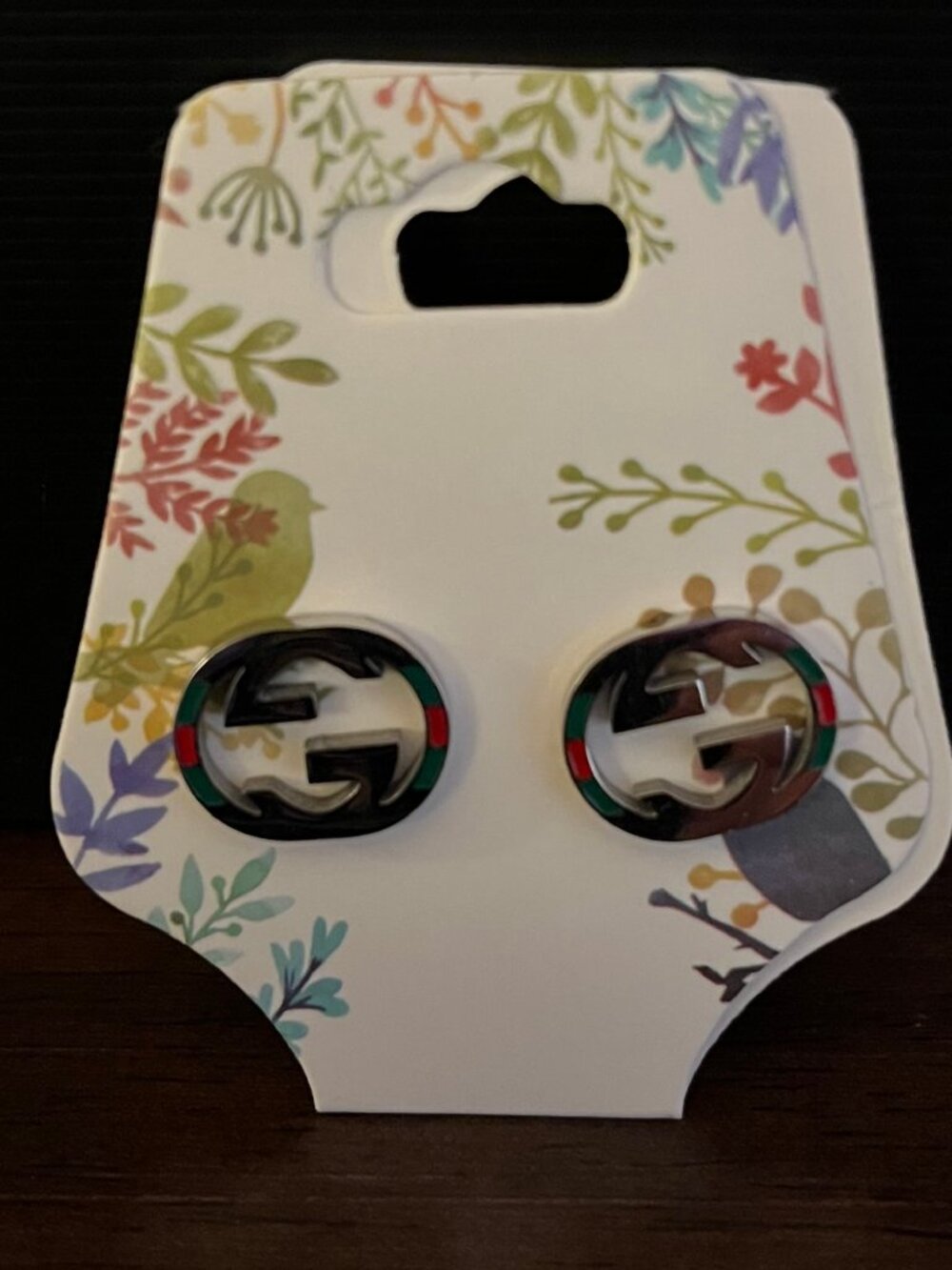 GG Silver Post Earrings